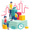 animation used to convey after sales services provided by Bonanza after delivering Financial products